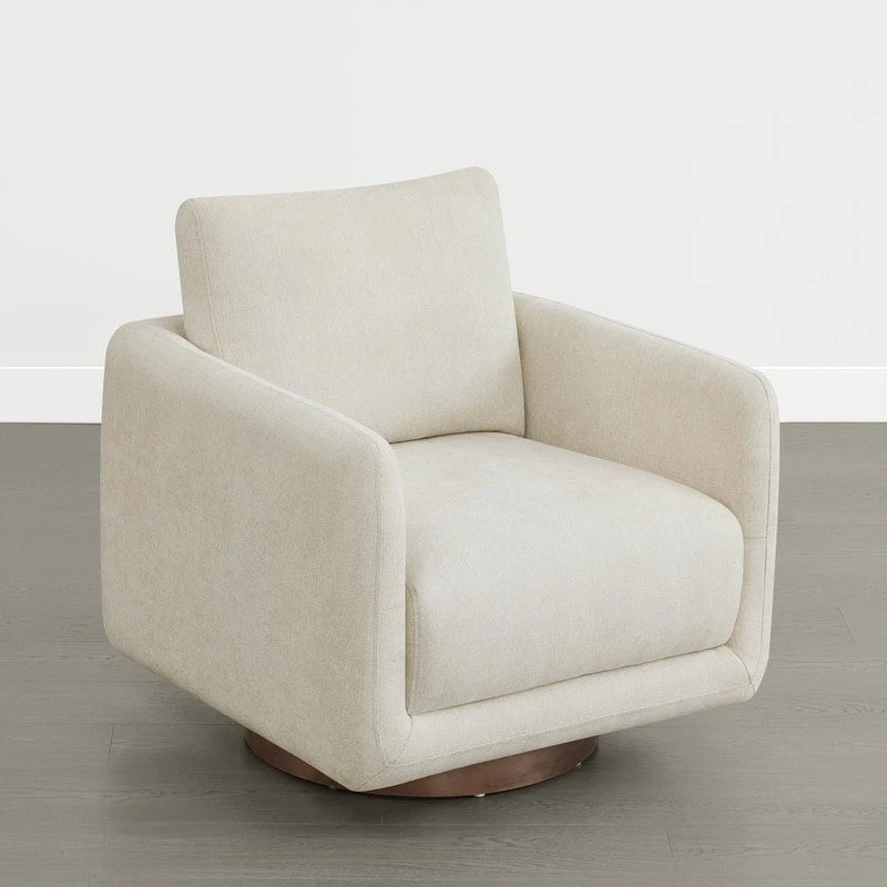 Fauteuil d'appoint pivotant Rebecca avec coussin de dossier