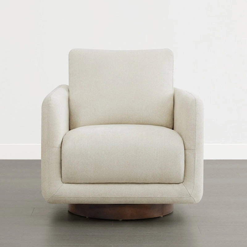Fauteuil d'appoint pivotant Rebecca avec coussin de dossier