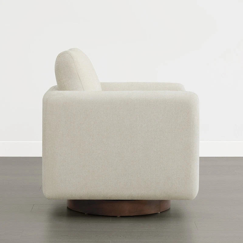 Fauteuil d'appoint pivotant Rebecca avec coussin de dossier