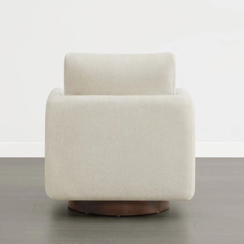 Fauteuil d'appoint pivotant Rebecca avec coussin de dossier