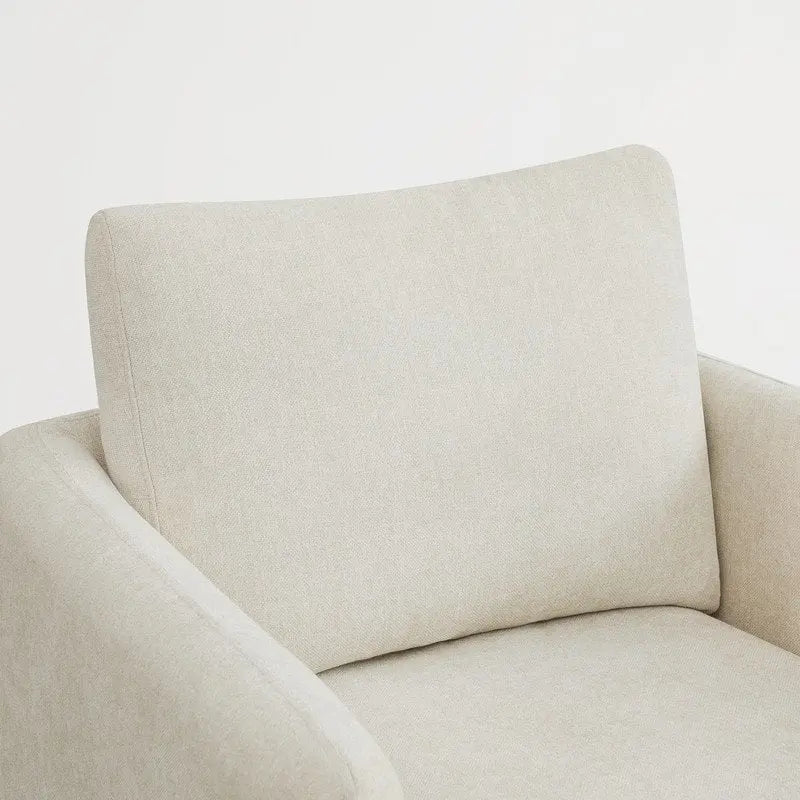Fauteuil d'appoint pivotant Rebecca avec coussin de dossier