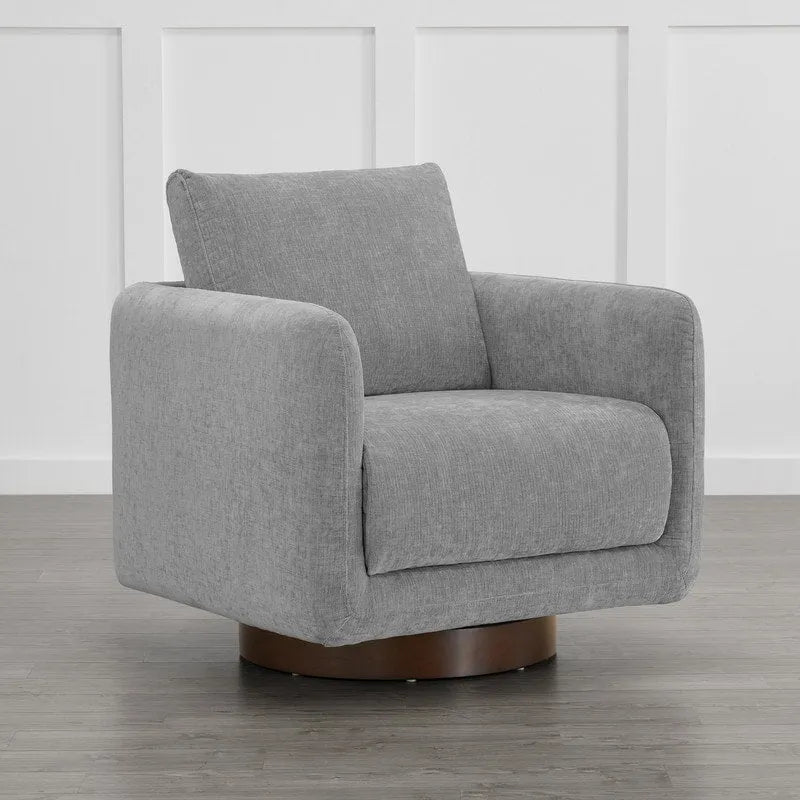 Fauteuil d'appoint pivotant Rebecca avec coussin de dossier