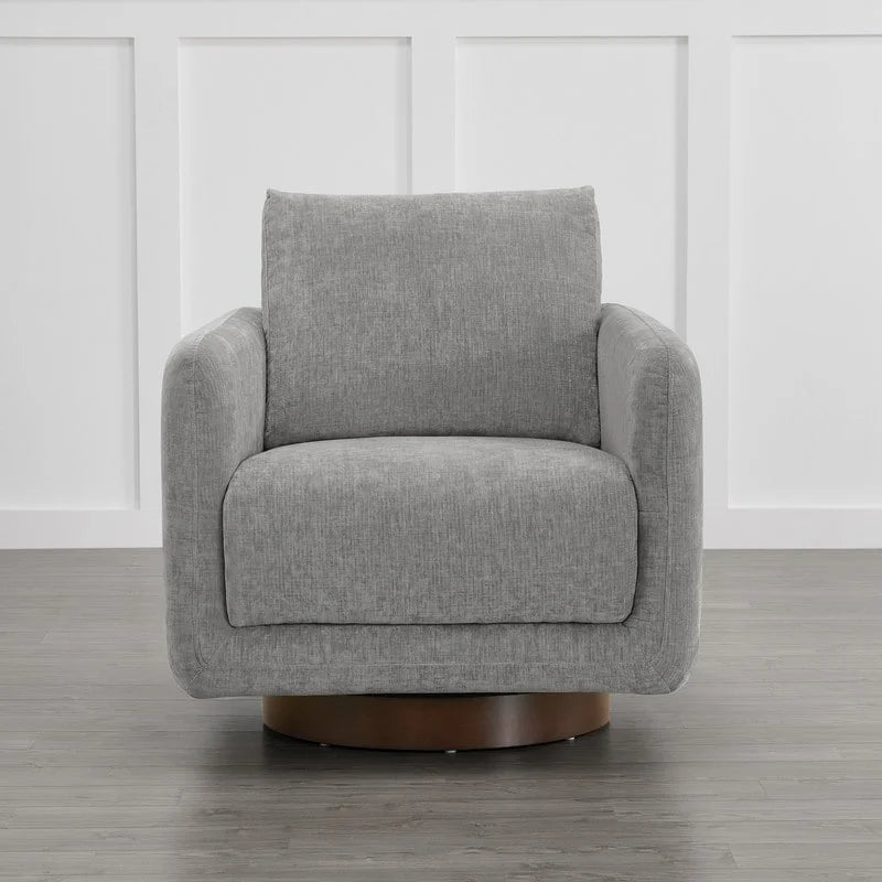 Fauteuil d'appoint pivotant Rebecca avec coussin de dossier