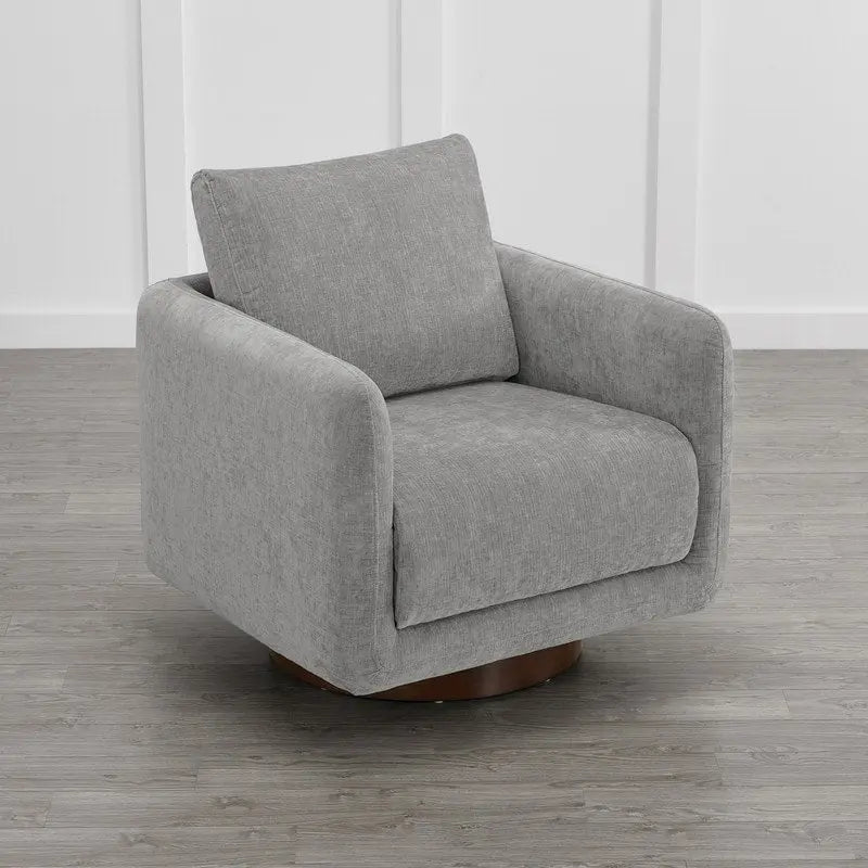 Fauteuil d'appoint pivotant Rebecca avec coussin de dossier