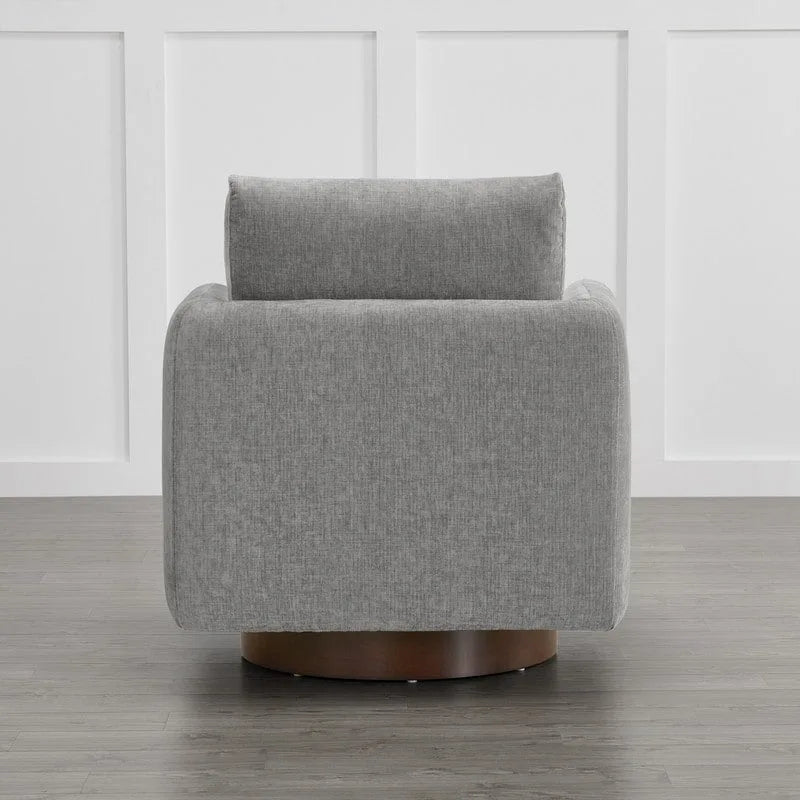 Fauteuil d'appoint pivotant Rebecca avec coussin de dossier