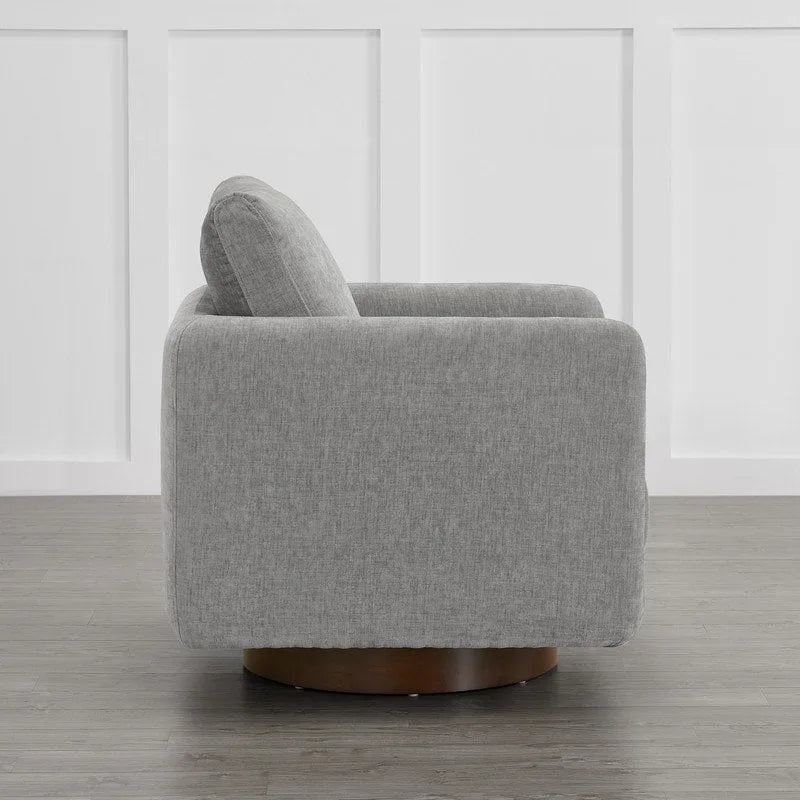 Fauteuil d'appoint pivotant Rebecca avec coussin de dossier