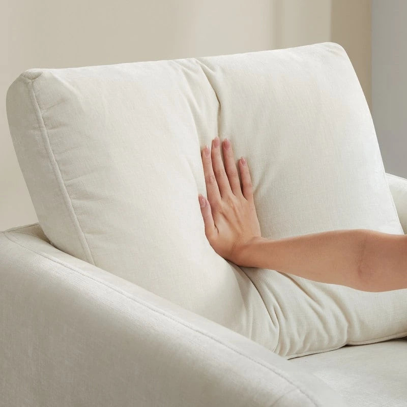 Fauteuil d'appoint pivotant Rebecca avec coussin de dossier