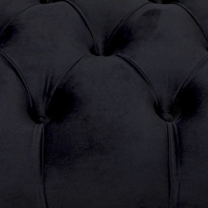 Banc en métal avec assise en velours - Gris, noir ou blanc - Roche River Decor