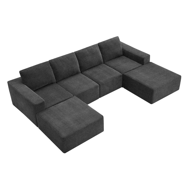 Canapé d'angle modulable en U