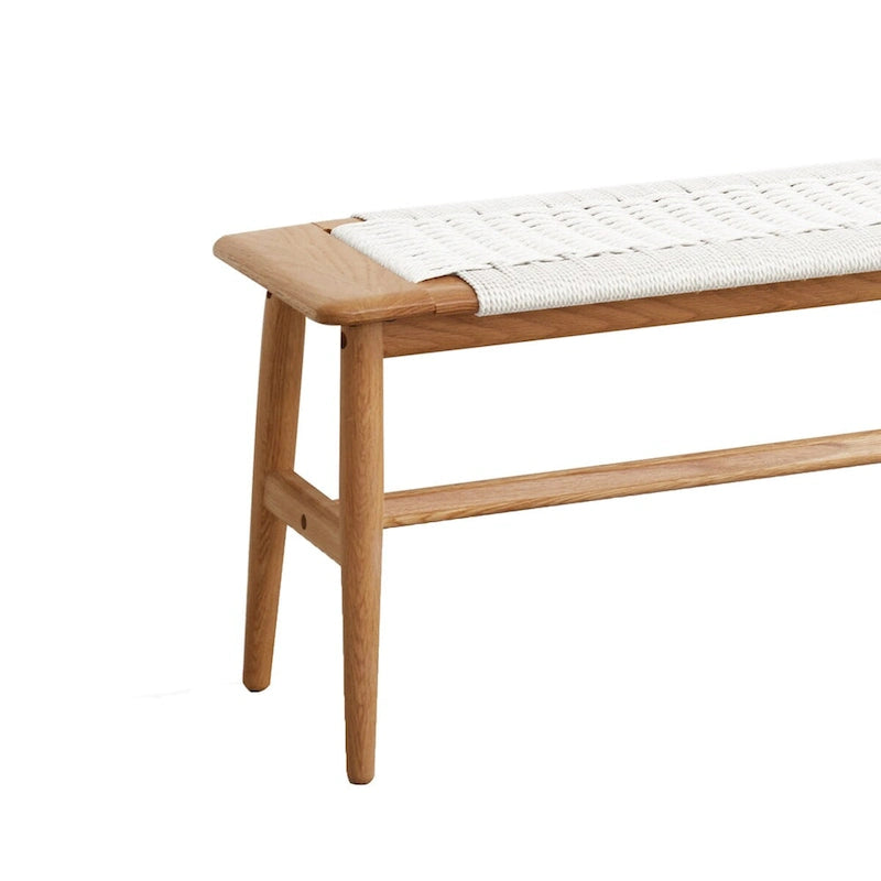 Banc en bois de chêne naturel pour salon, chambre, salle de bain