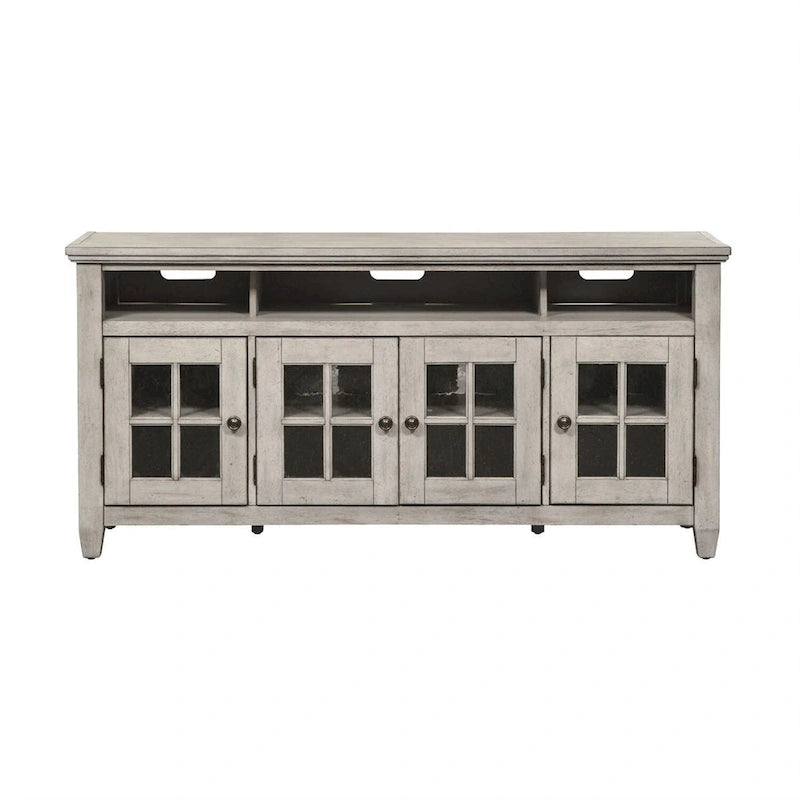 Meuble TV blanc antique Heartland pour appareils de divertissement