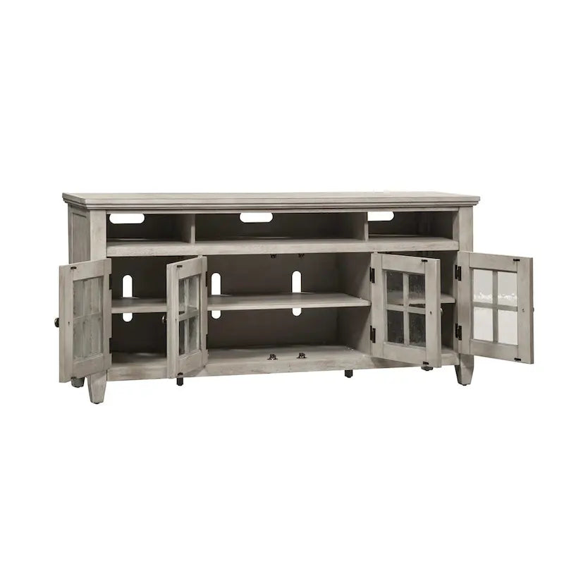 Meuble TV blanc antique Heartland pour appareils de divertissement