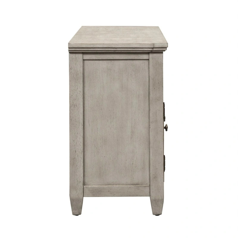 Meuble TV blanc antique Heartland pour appareils de divertissement
