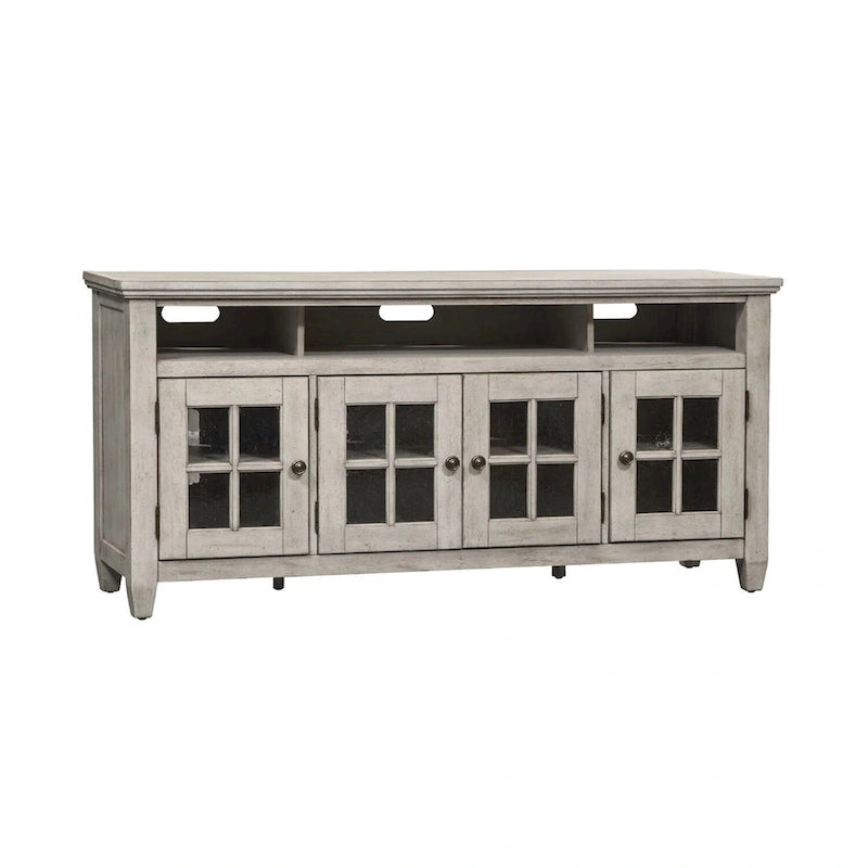 Meuble TV blanc antique Heartland pour appareils de divertissement