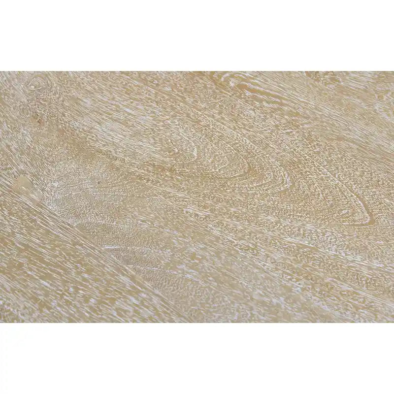 Table basse ronde en bois de manguier massif de 48 pouces avec étagère