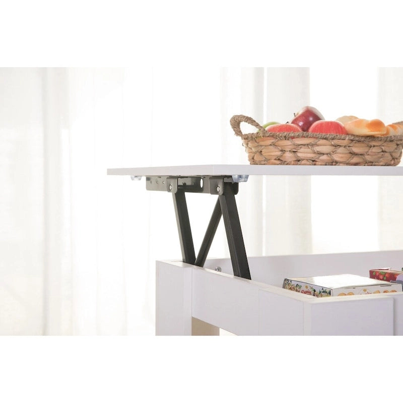 Table basse en bois moderne avec plateau relevable