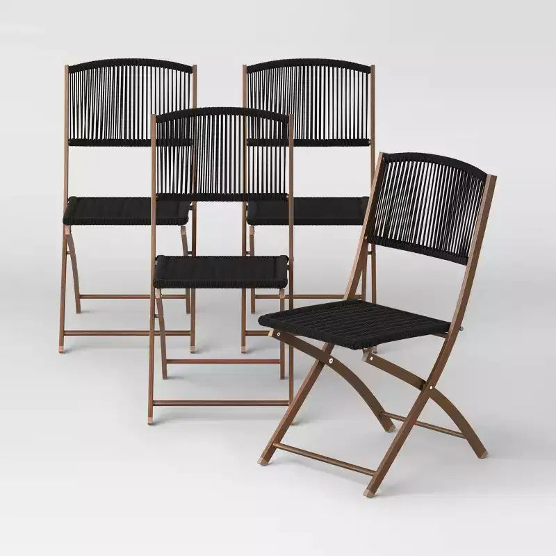 Purcell Patio Folding Chair Black - Threshold