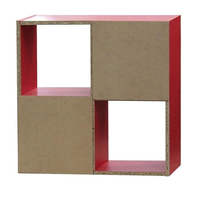 Étagère à livres pour enfants à 4 cubes, organisateur de rangement pour jouets pour enfants, jaune