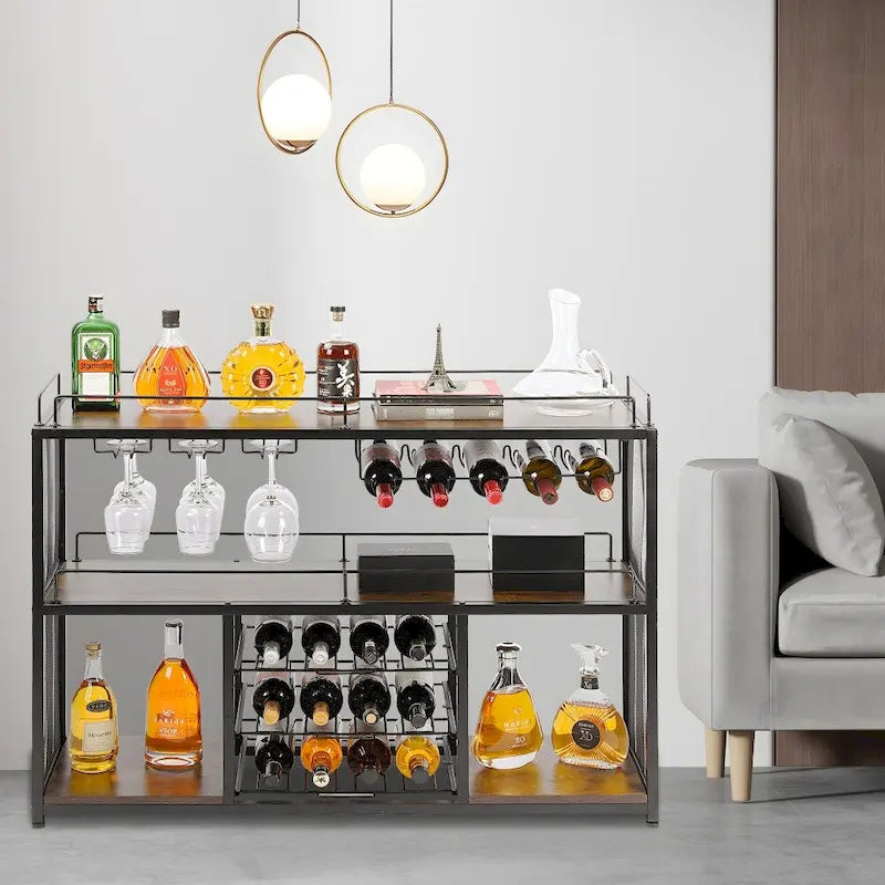 Meuble Bar à Vin et Café Indépendant, avec Porte-Verres