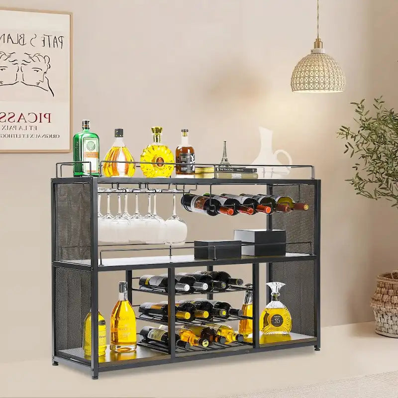 Meuble Bar à Vin et Café Indépendant, avec Porte-Verres