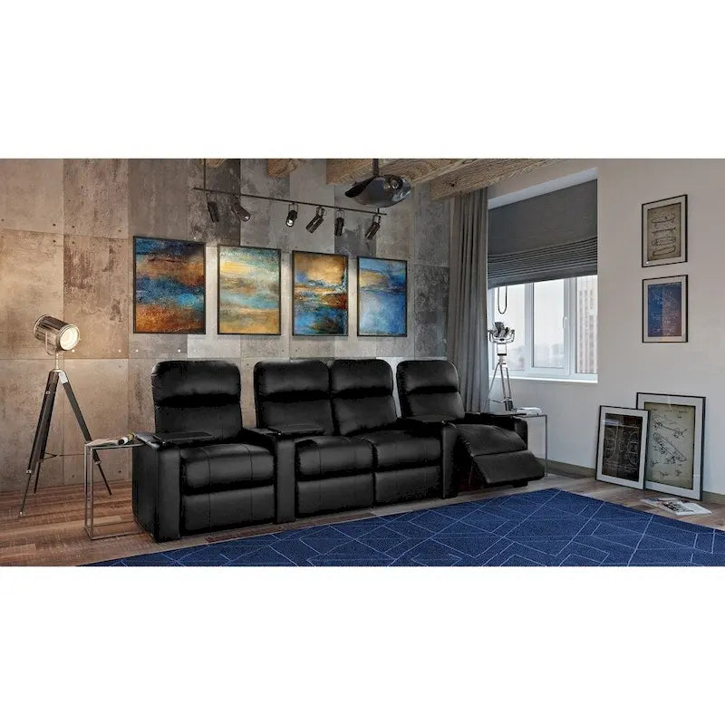 Ensemble de sièges de cinéma maison en cuir Octane Turbo XL700 (rangée de 4)