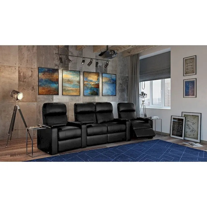 Ensemble de sièges de cinéma maison en cuir Octane Turbo XL700 (rangée de 4)