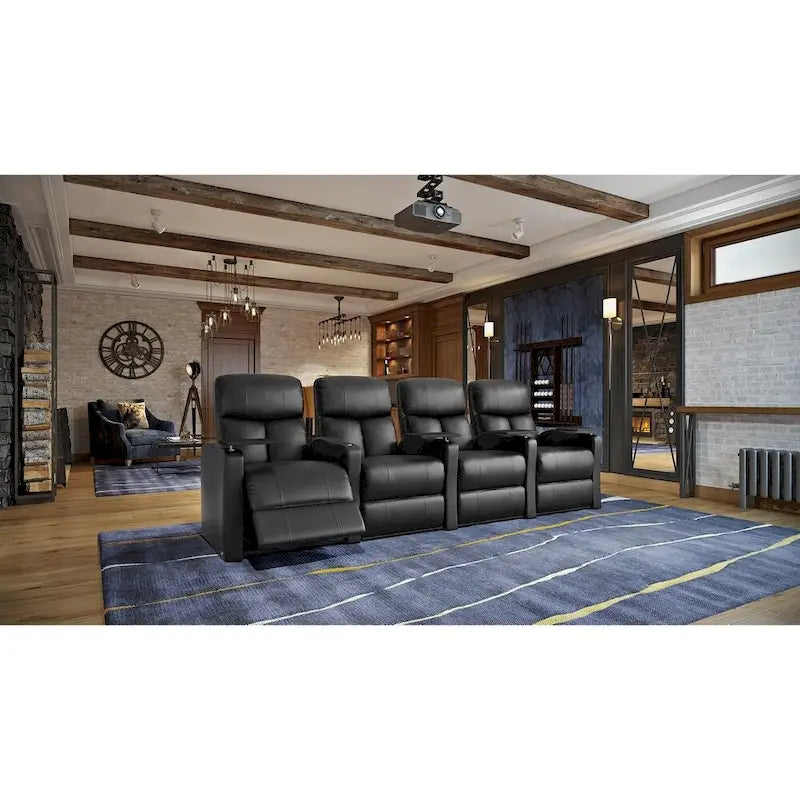 Ensemble de 4 fauteuils de cinéma maison inclinables en cuir Octane Bolt XS400 (rangée de 4)