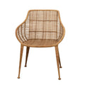 Fauteuil en rotin et métal