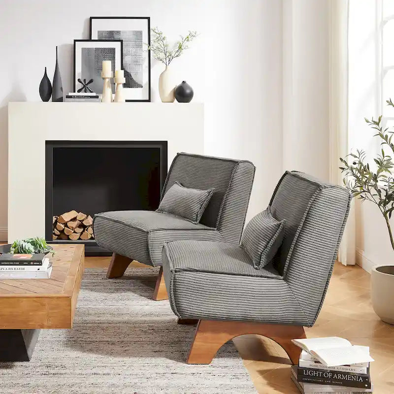 Lot de 2 fauteuils d'appoint en polyester Art Leon