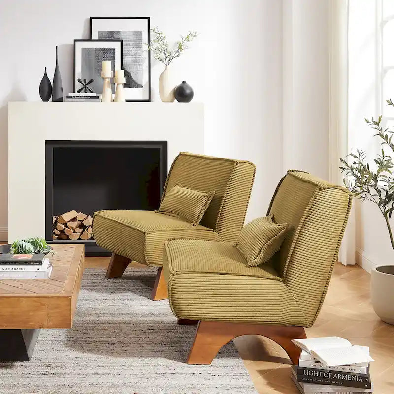 Lot de 2 fauteuils d'appoint en polyester Art Leon