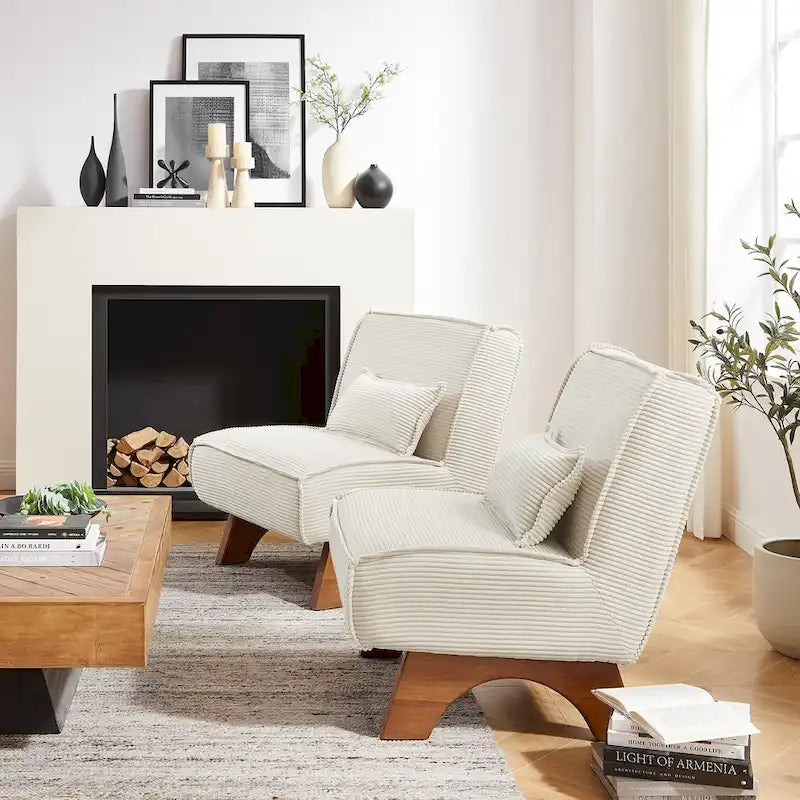 Lot de 2 fauteuils d'appoint en polyester Art Leon