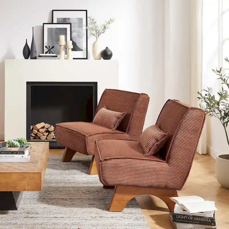 Lot de 2 fauteuils d'appoint en polyester Art Leon