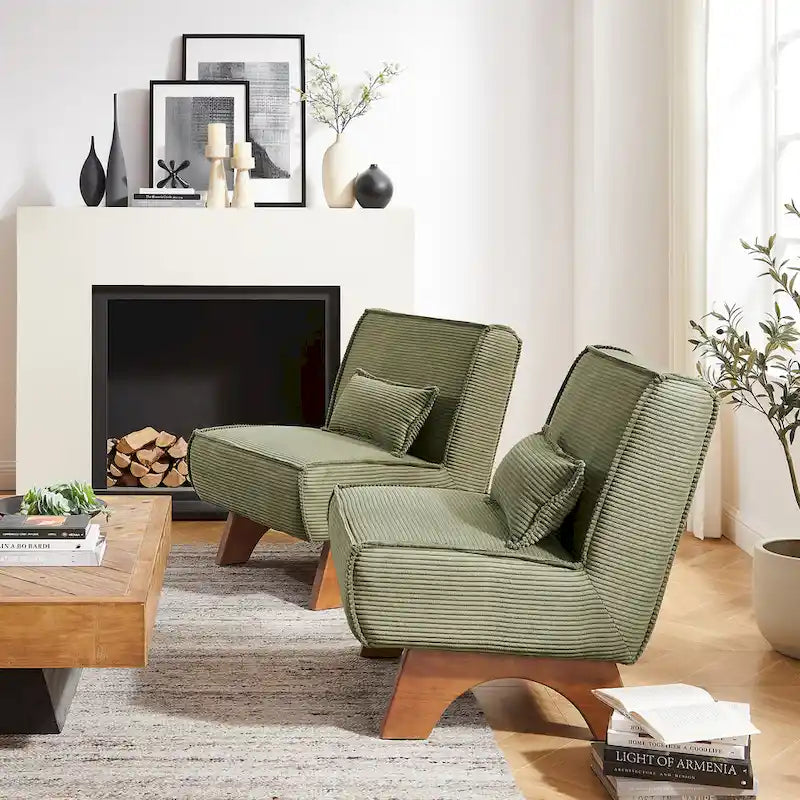 Lot de 2 fauteuils d'appoint en polyester Art Leon