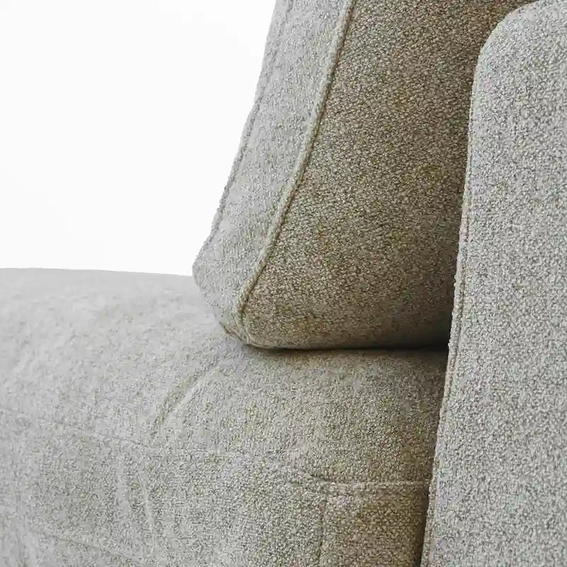 Canapé d'angle modulable 4 places en duvet Commix avec pouf de rangement
