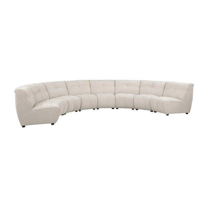 Canapé modulable incurvé 8 places en tissu Sycamore Ivory
