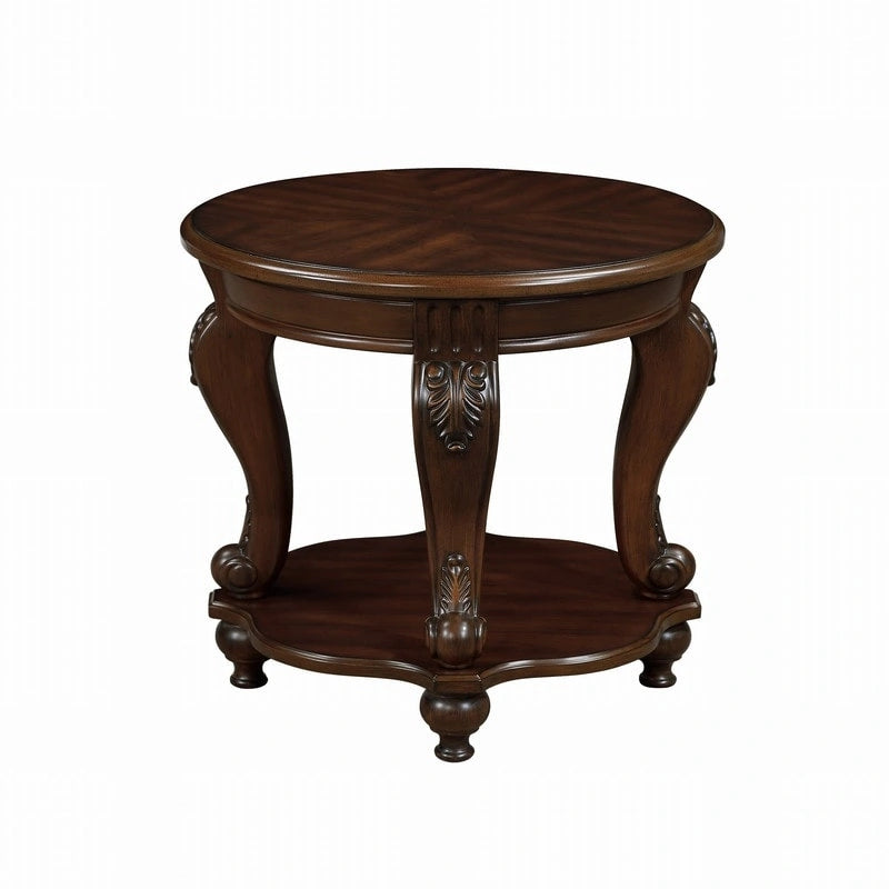 Table d'appoint ronde de 22 pouces avec étagère