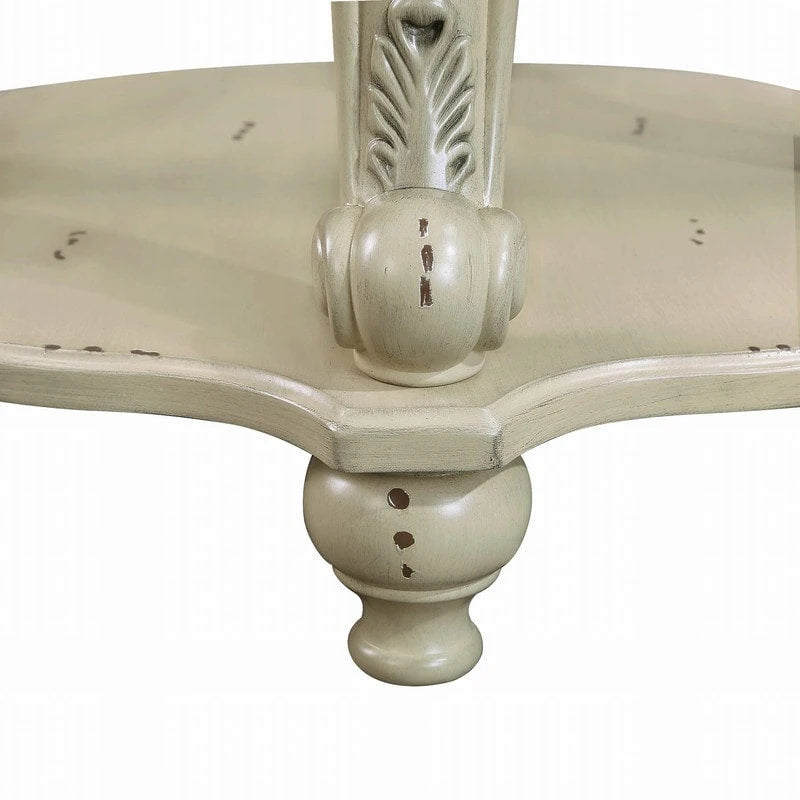 Table d'appoint ronde de 22 pouces avec étagère