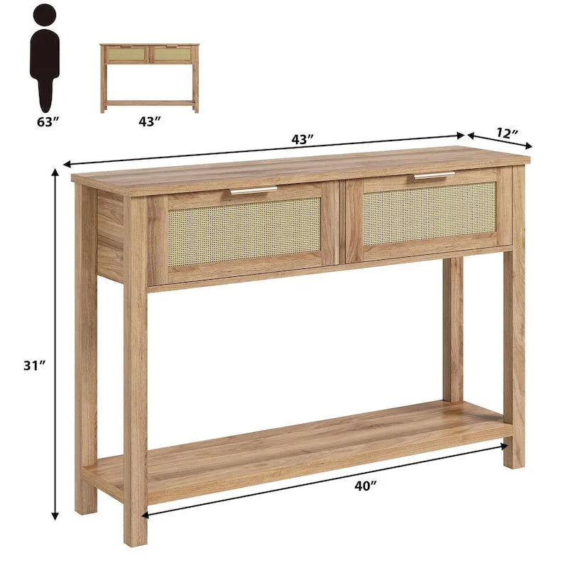 Console avec 2 tiroirs