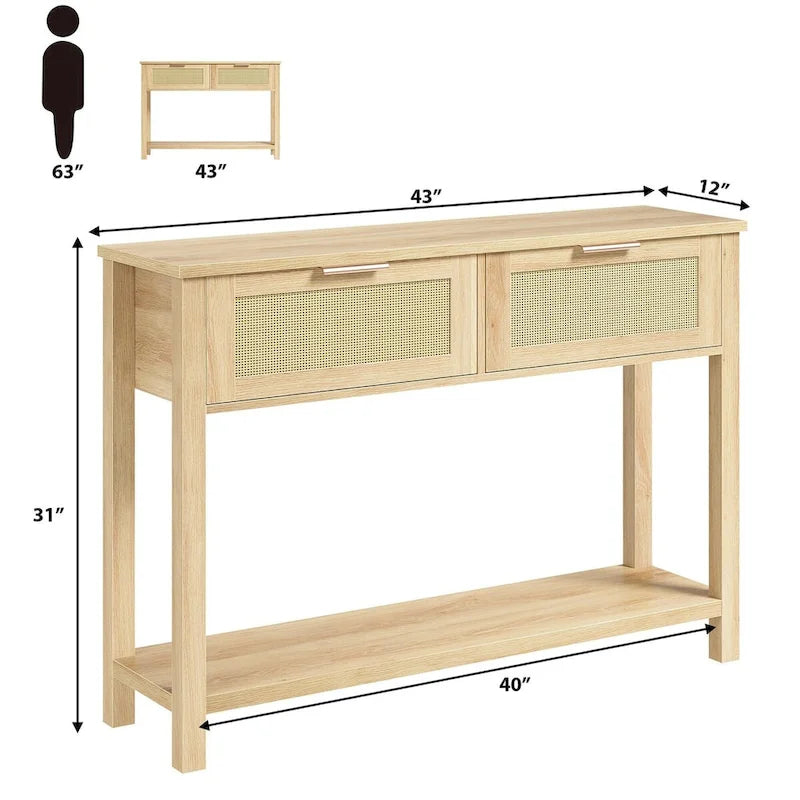 Console avec 2 tiroirs
