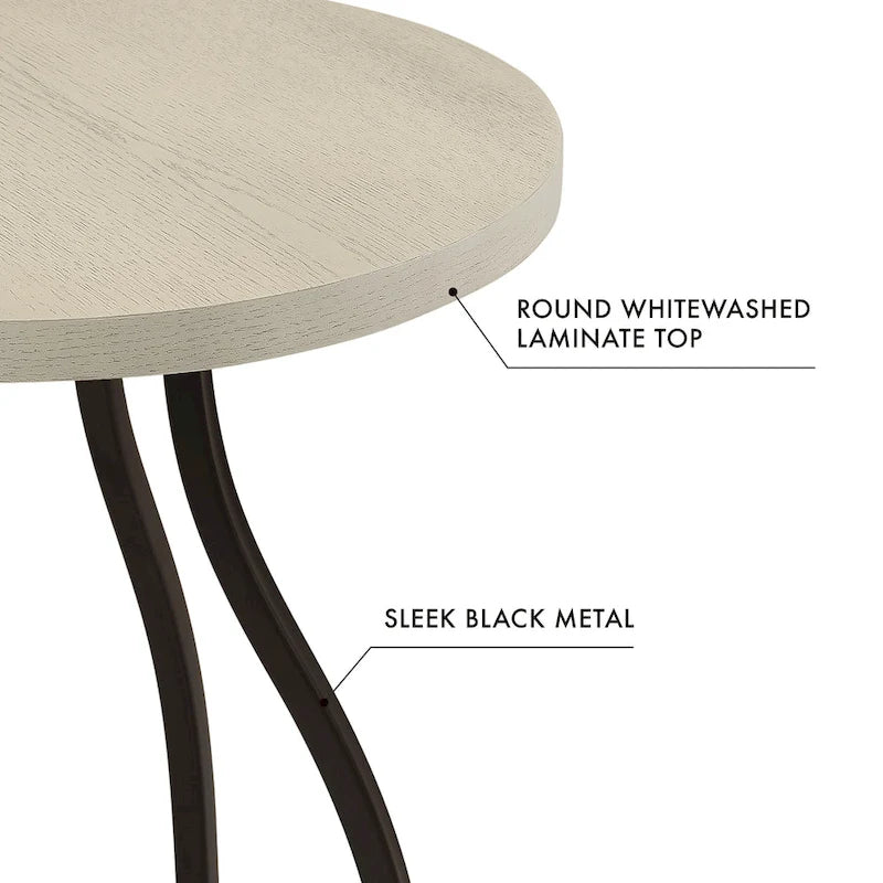 Table d'appoint HomePop Lindsay à piètement métallique