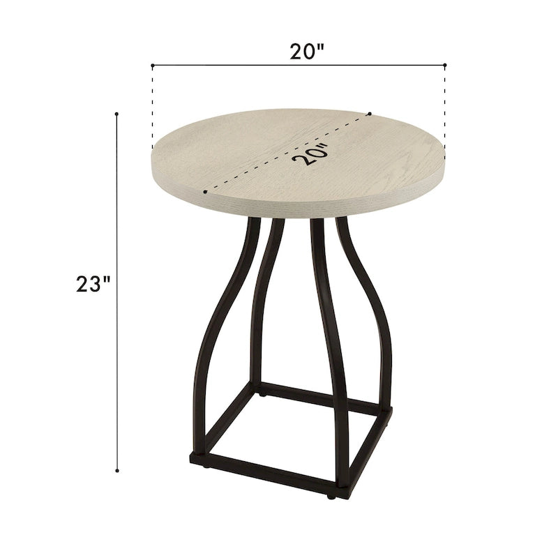 Table d'appoint HomePop Lindsay à piètement métallique