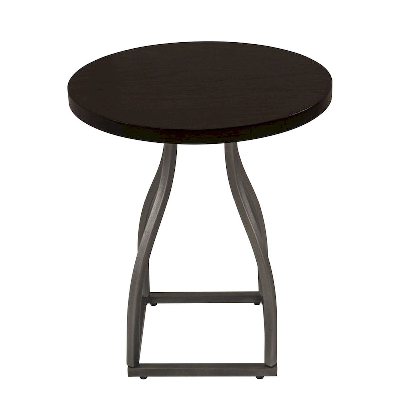 Table d'appoint HomePop Lindsay à piètement métallique