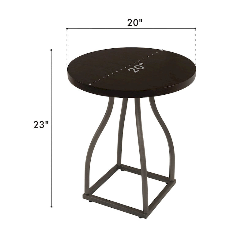 Table d'appoint HomePop Lindsay à piètement métallique