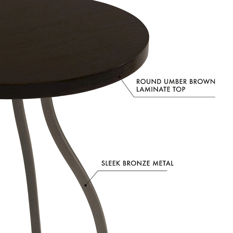 Table d'appoint HomePop Lindsay à piètement métallique