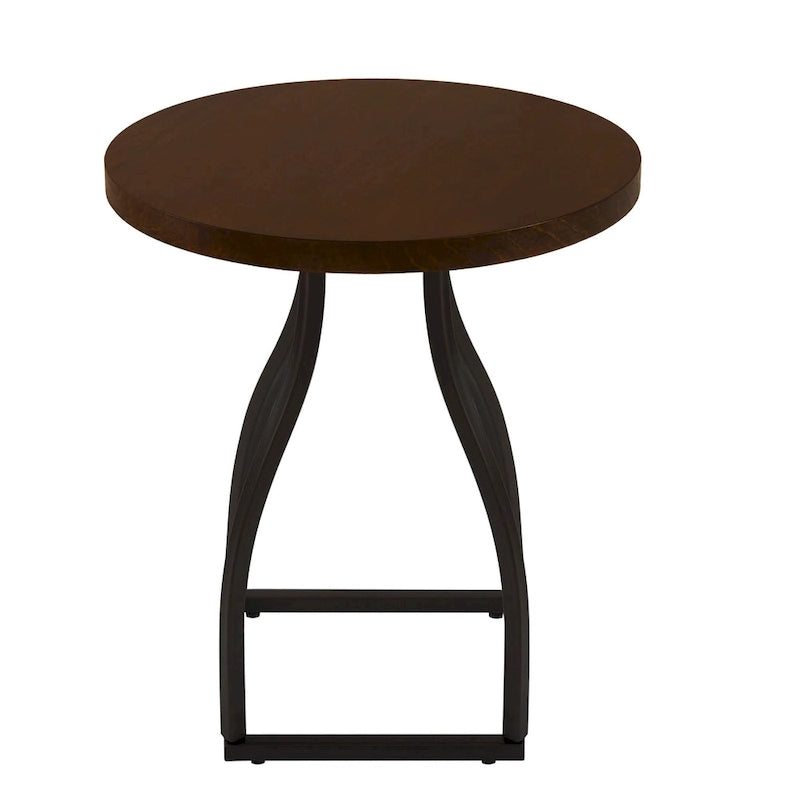 Table d'appoint HomePop Lindsay à piètement métallique