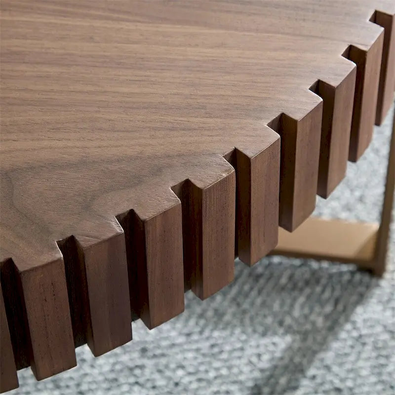 Table basse ronde moderne de 80 cm avec piédestal métallique robuste