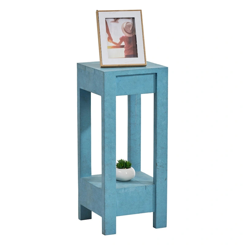 Table d'appoint haute 26 Table de chevet carrée pour chambre à coucher, salon, canapé, P11 * L10.6 * H26