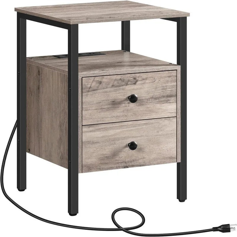 Table d'appoint avec station de recharge - 15,7P x 15,7L x 24H