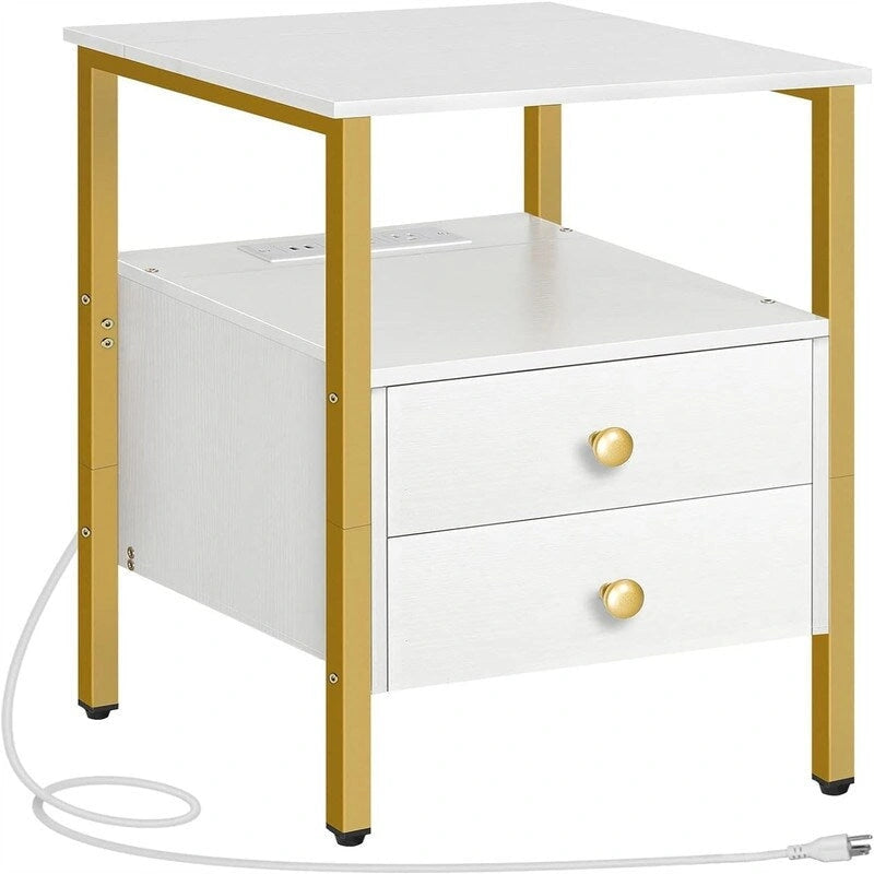 Table d'appoint avec station de recharge - 15,7P x 15,7L x 24H