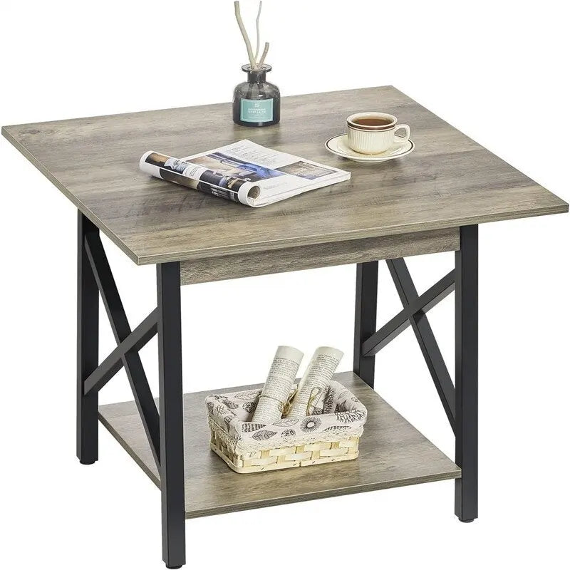Table d'appoint industrielle de 60 cm – 60 P x 60 L x 59,5 H cm